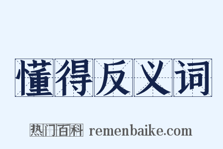 懂得反义词是什么意思的图片